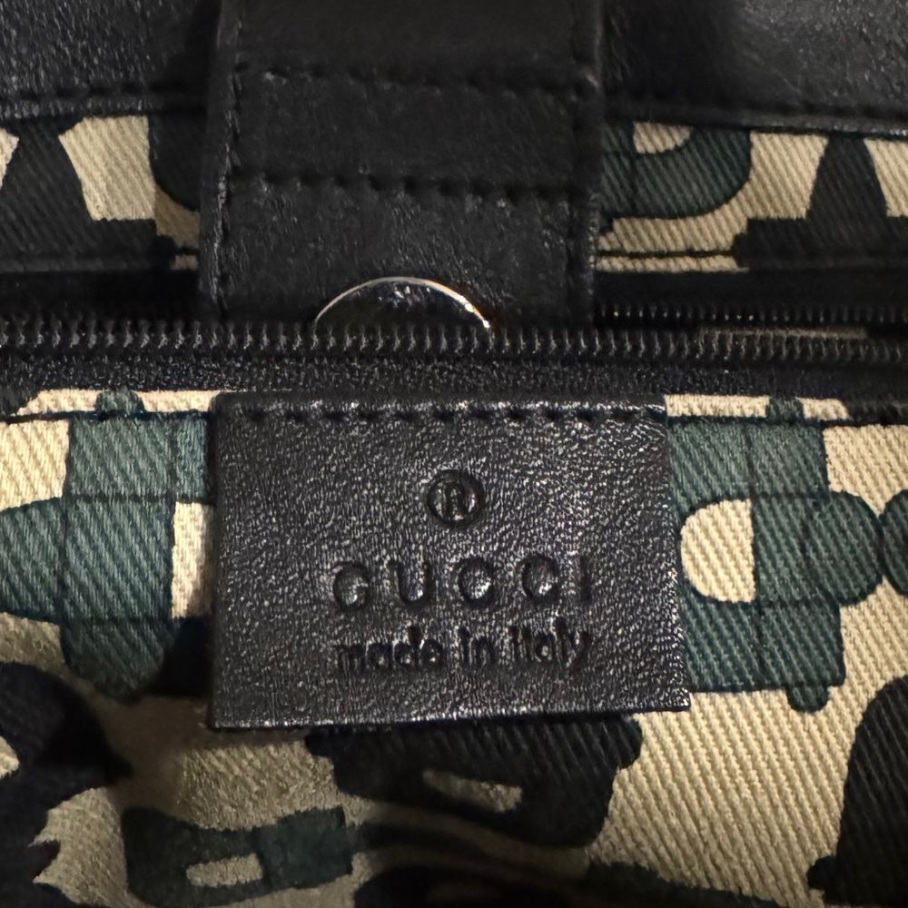 Gucci Black Leather Guccisima Small Abbey D Ring Bucket Tote Shoulder Bag - Picture 13 of 15